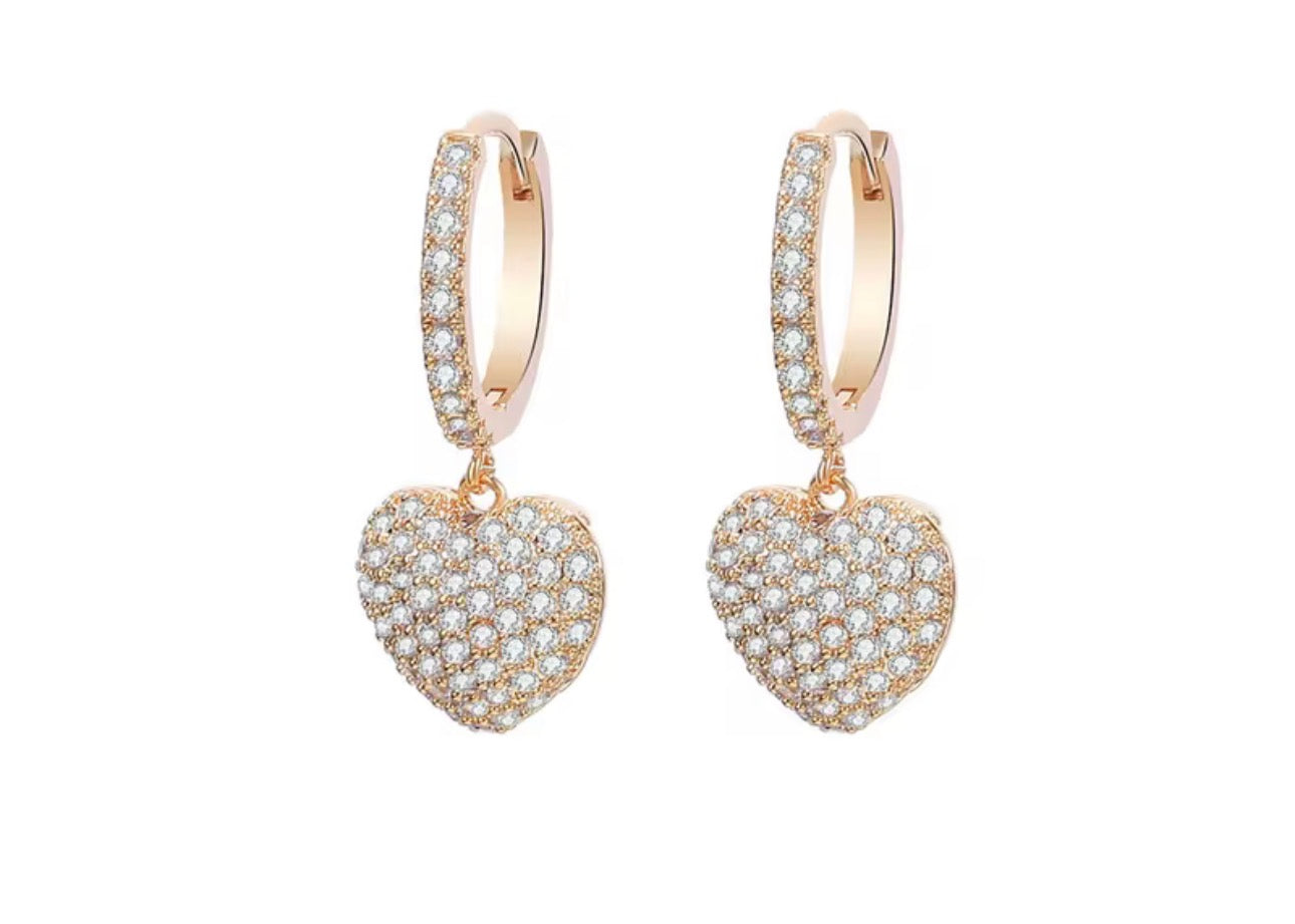 ORECCHINI CUORI BRILLANTI