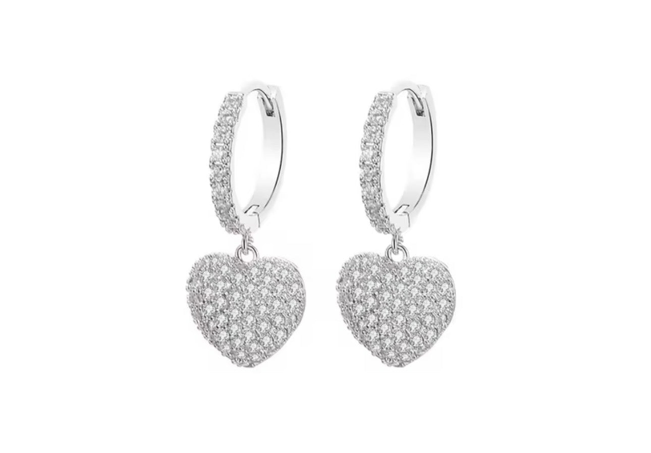 ORECCHINI CUORI BRILLANTI